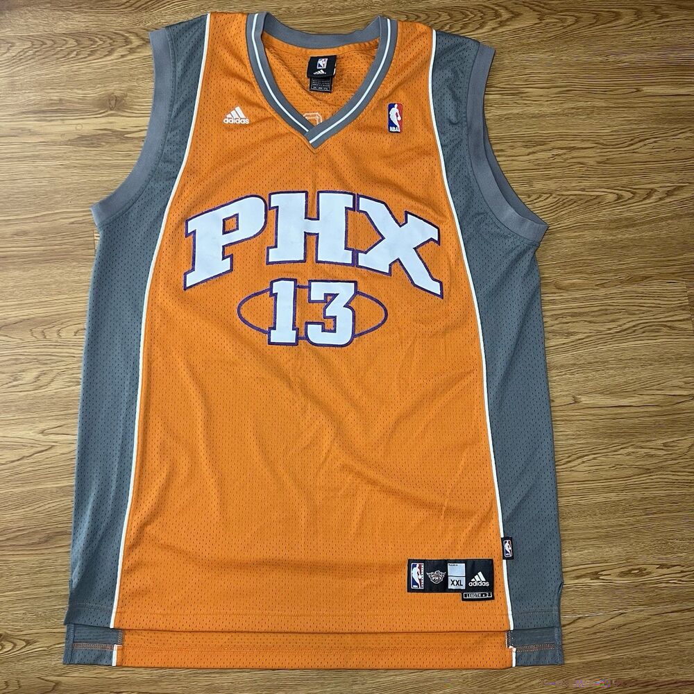 Vtg Adidas Phoenix Suns Steve Nash Authentic Jersey Mens 2XL Orange Length +2